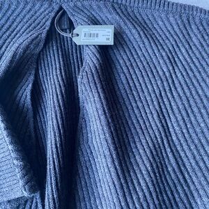 All Saints Charcoal Ribbed Sweater poncho